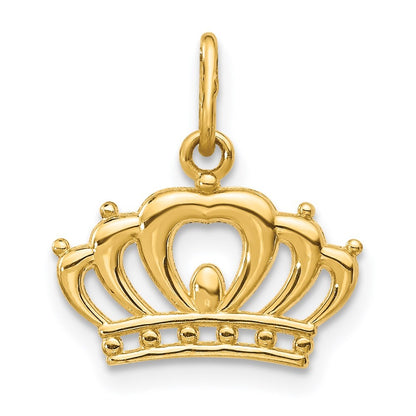 14k Yellow Gold Crown Charm