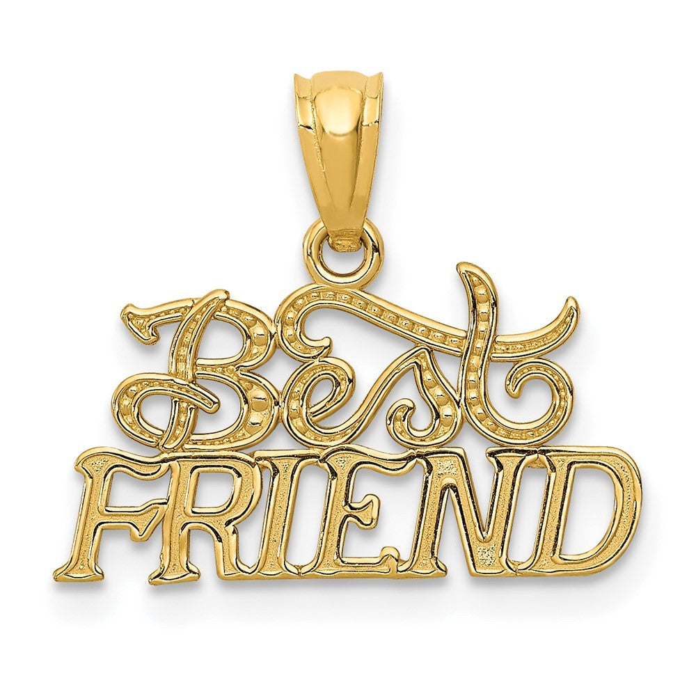 14k Yellow Gold BEST FRIEND Pendant