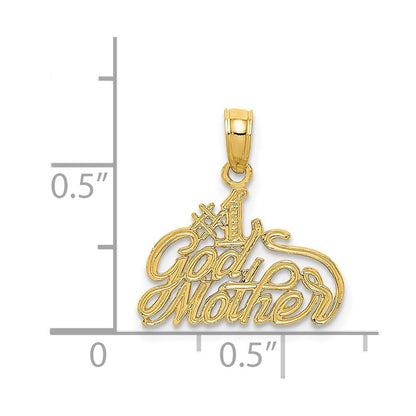 14k Yellow Gold #1 GODMOTHER Pendant