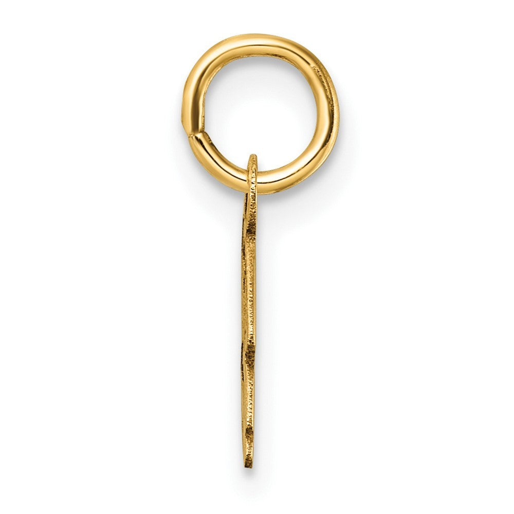 14k Yellow Gold Uppercase Letter B Initial Charm Pendant