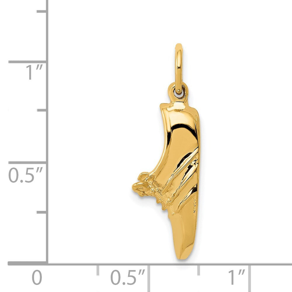 14k Yellow Gold Jogging Shoe Charm Pendant for Women