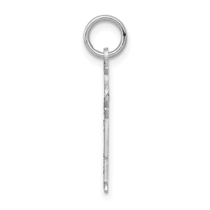 14k White Gold Kid Charm Pendant for Women
