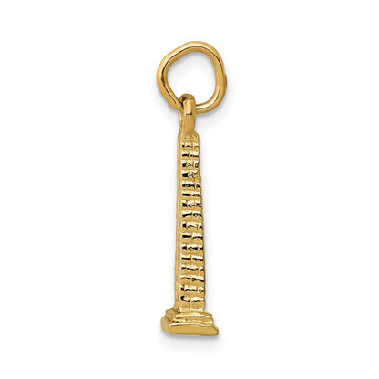 14k Yellow Gold 3D Washington Monument Charm Pendant for Women
