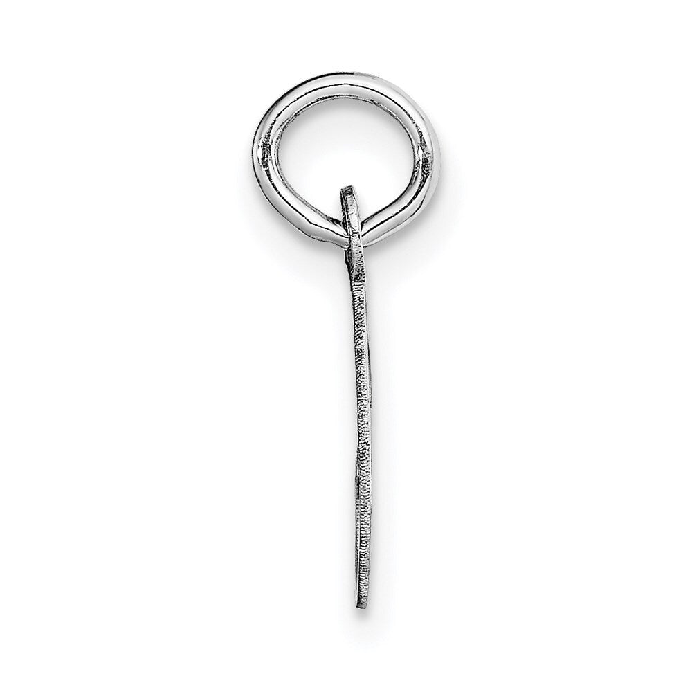 14k White Gold Small Script Letter G Initial Charm Pendant for Women