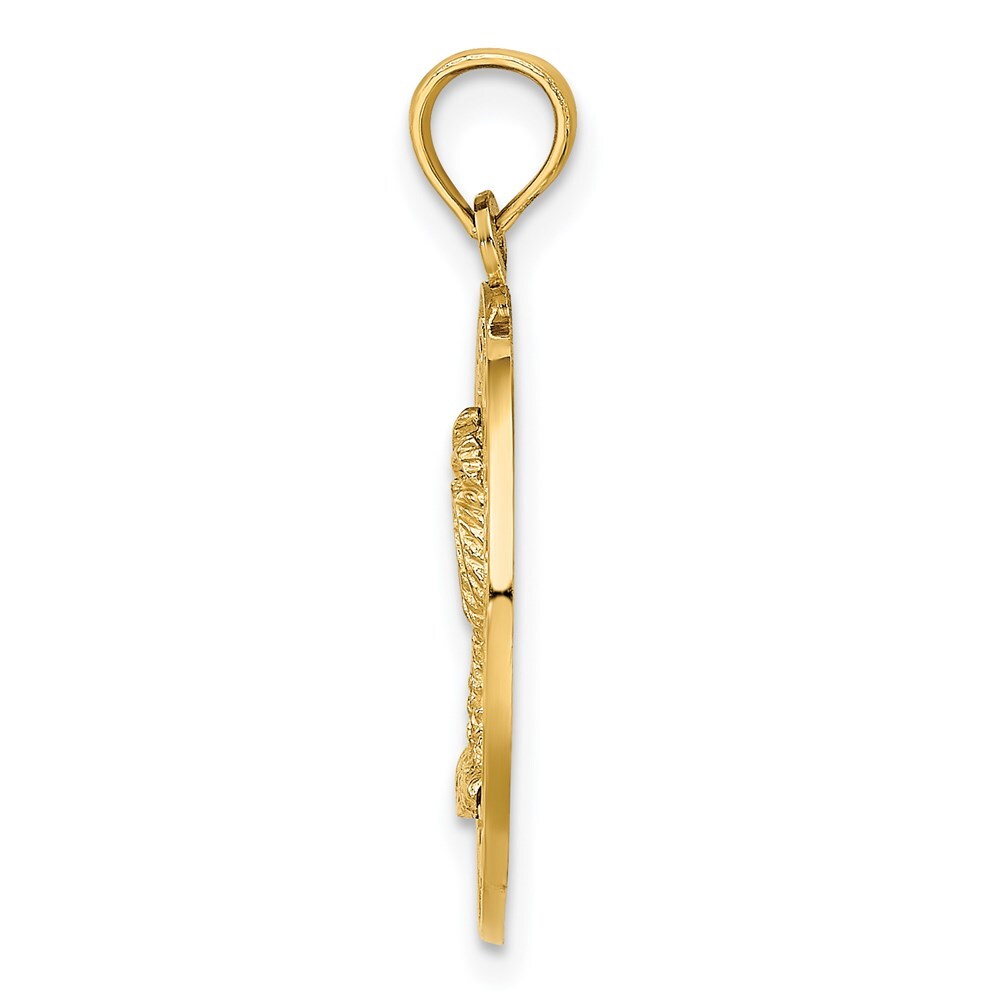 14k Yellow Gold PAWLEYS ISLAND Palm Tree Charm Pendant for Women