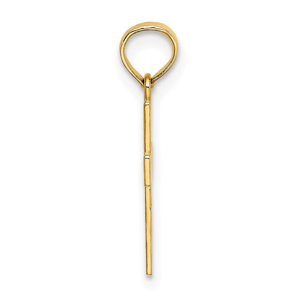 14k Yellow Gold Small Textured Cross Charm