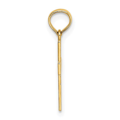 14k Yellow Gold Small Textured Cross Charm