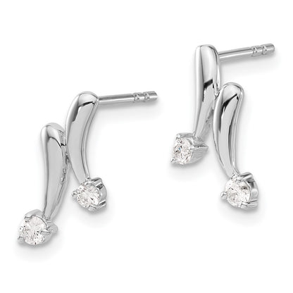 14k White Gold Diamond Earrings