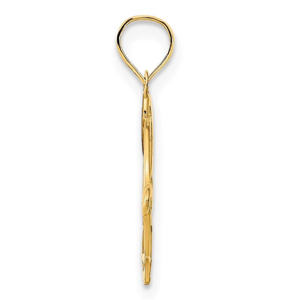 14k Yellow Gold Fancy Design Pendant for Women