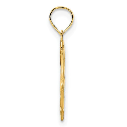 14k Yellow Gold Fancy Design Pendant for Women