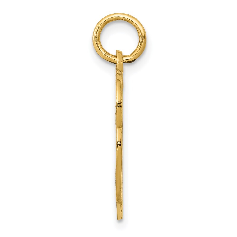 14k Yellow Gold Polished Double Heart Pendant for Women