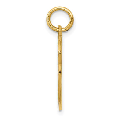 14k Yellow Gold Polished Double Heart Pendant for Women
