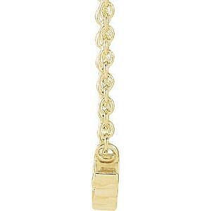 14k Yellow Gold Script "XO" Pendant Necklace 18"