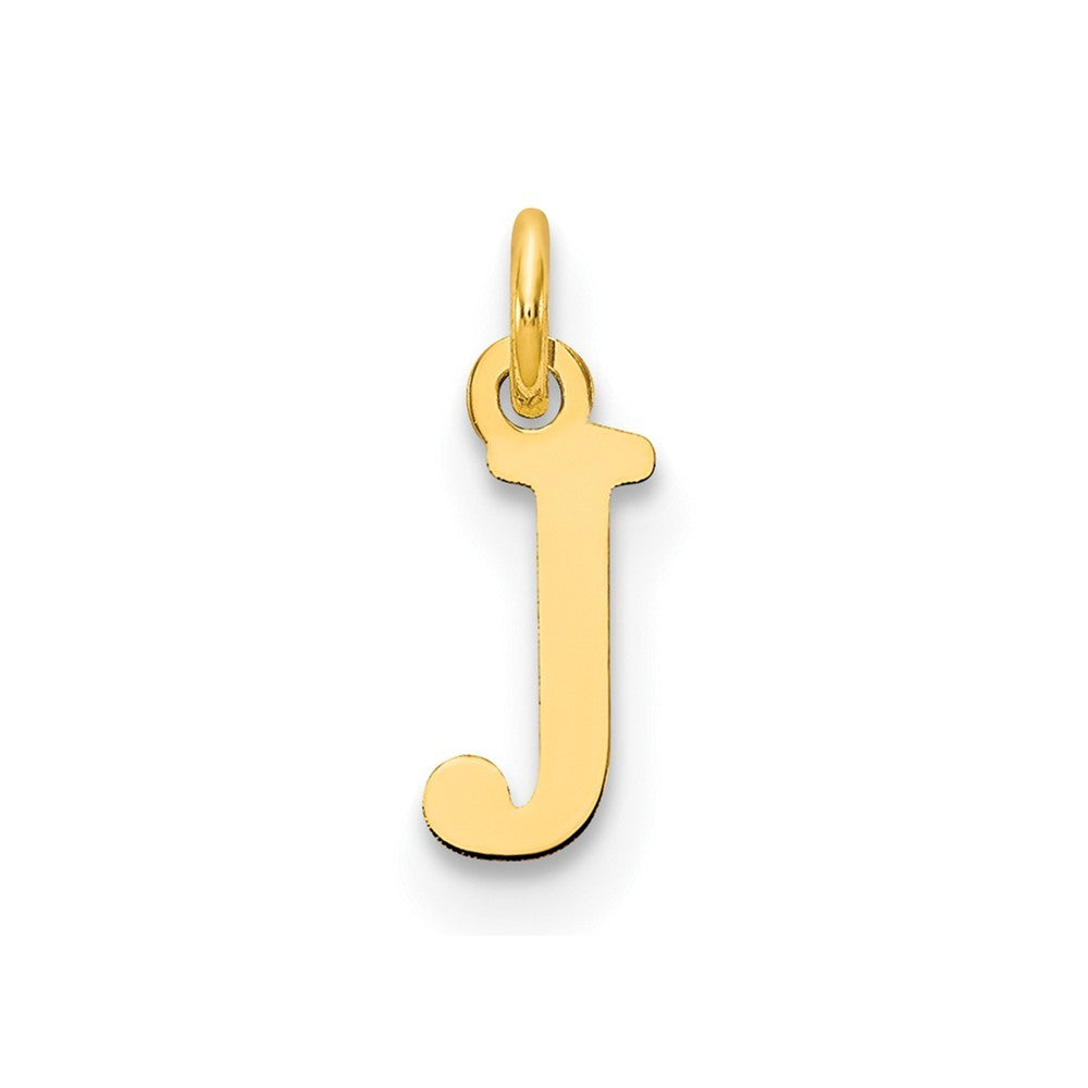 14k Yellow Gold Cutout Letter J Initial Pendant