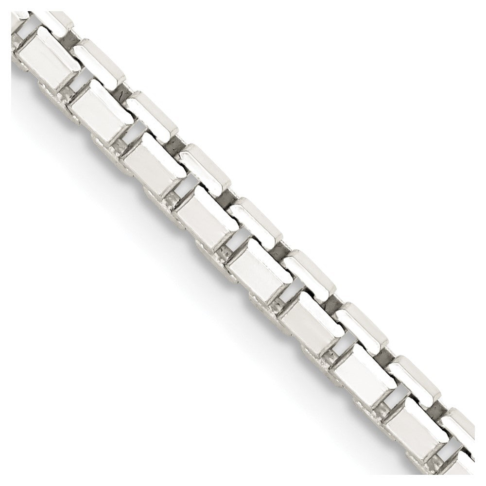 Sterling Silver 2.9mm 8 Sided Diamond-cut Box Chain Necklace