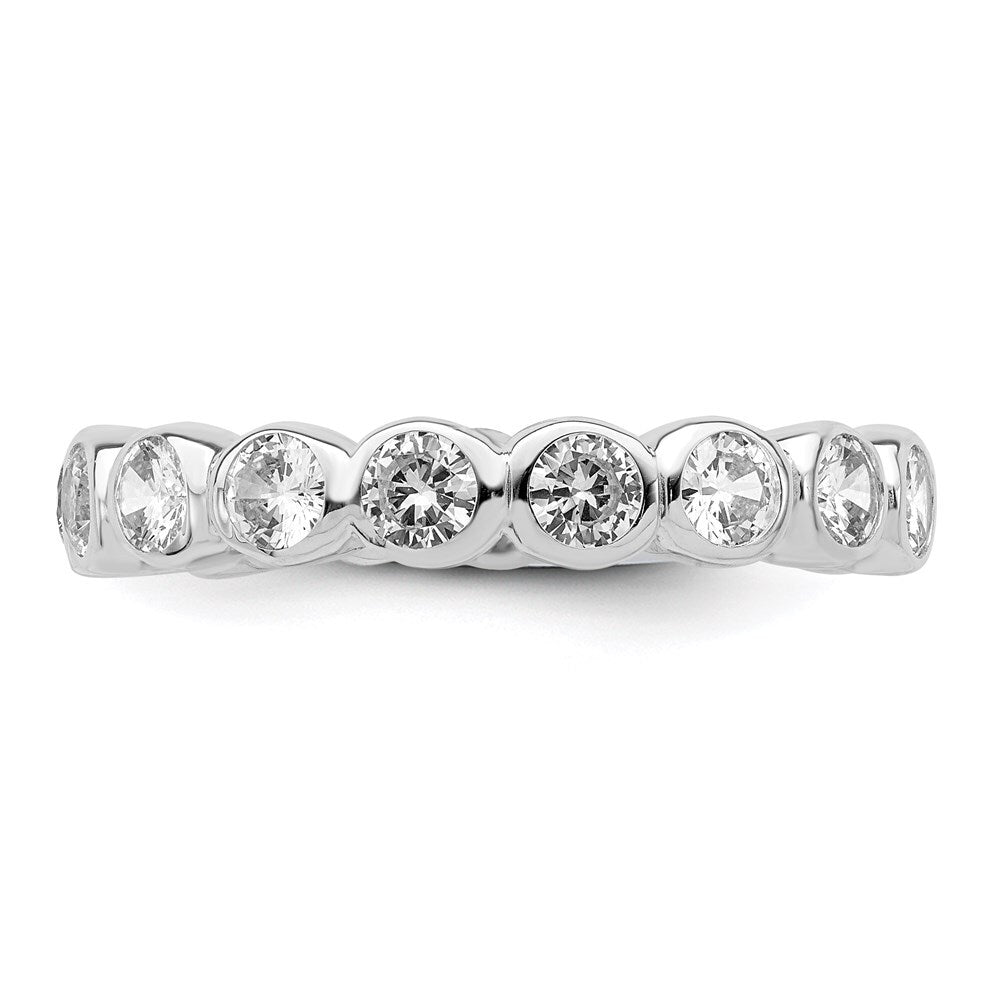 Sterling Silver Cubic Zirconia Band Size 6