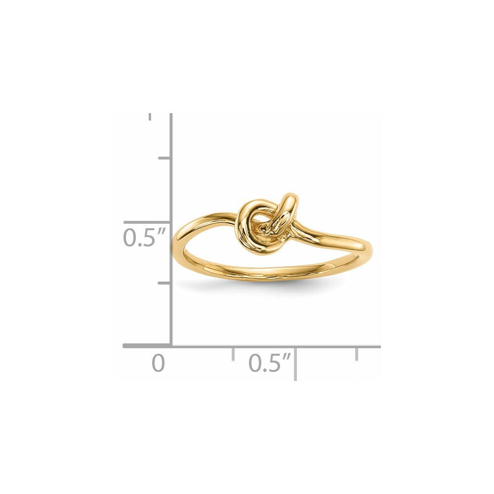 14K Yellow Gold Polished Knot Ring Size 7