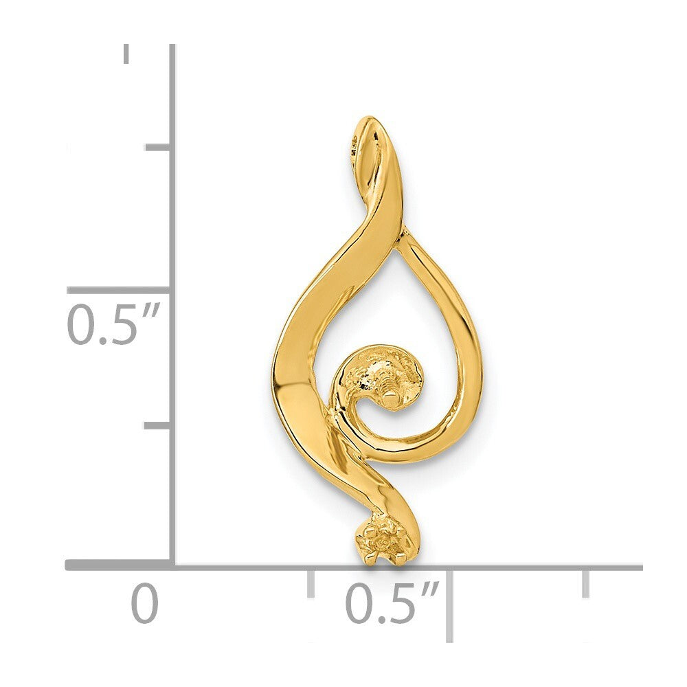 14k Yellow Gold Pearl Pendant Mounting for Women