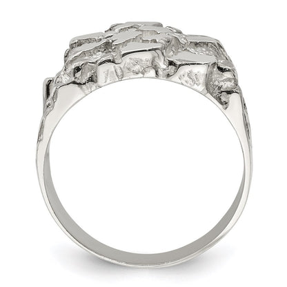 Sterling Silver Men's Nugget Ring Size 11
