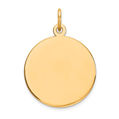 14k Yellow Gold Round Disc Charm