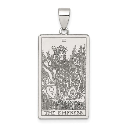 Sterling Silver The Empress Tarot Card Pendant