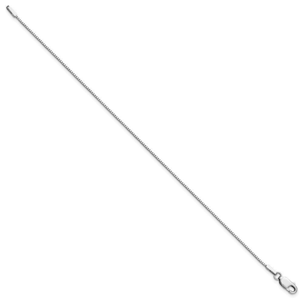 14K White Gold 7 inch .95mm Box Bracelet