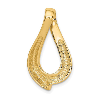 14k Yellow Gold Fits up to 8mm Regular, 10mm Fancy Reversible Omega Slide