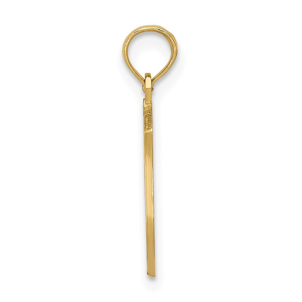 14k Yellow Gold POLICE Badge Pendant for Women