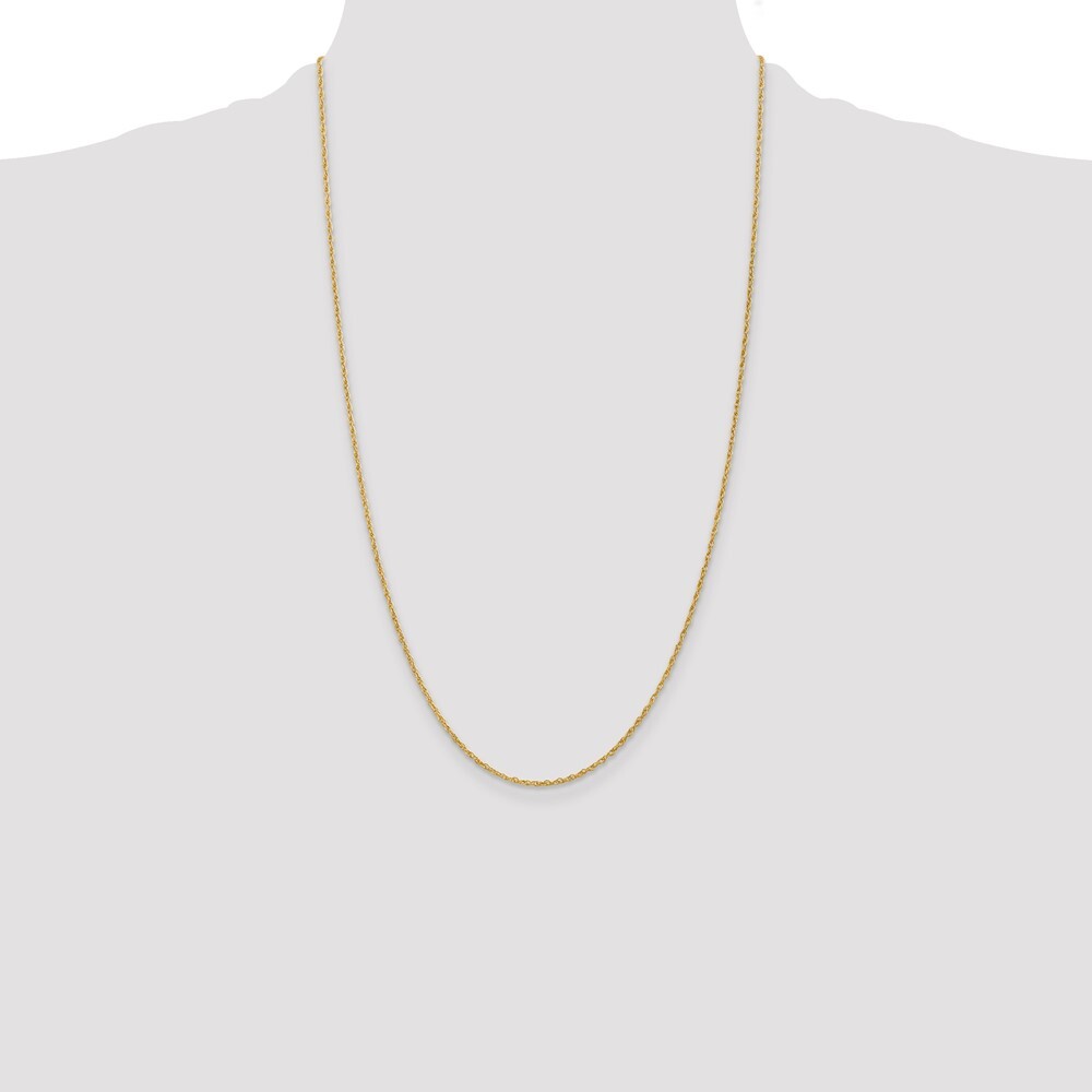 14k Yellow Gold 26 inch 1.3 Heavy Baby Rope with Lobster Clasp Chain