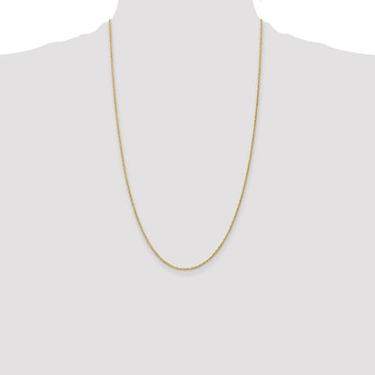 14k Yellow Gold 26 inch 1.3 Heavy Baby Rope with Lobster Clasp Chain