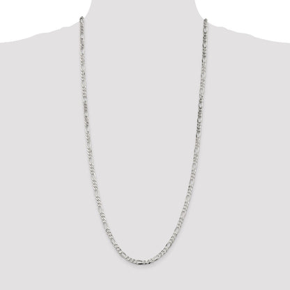 Sterling Silver 4.5mm Figaro Chain