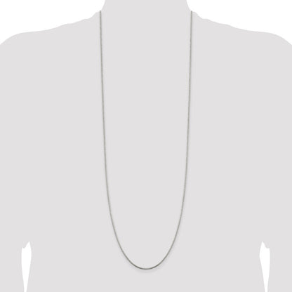 Sterling Silver 1.5mm 8 Sided Diamond-cut Box Chain