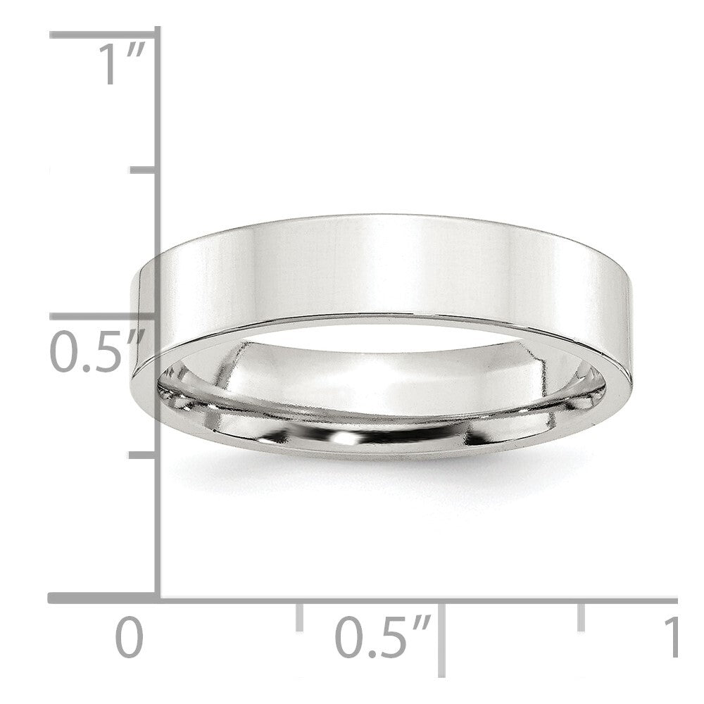 Sterling Silver 5mm Comfort Fit Flat Size 6 Band