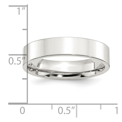 Sterling Silver 5mm Comfort Fit Flat Size 6 Band
