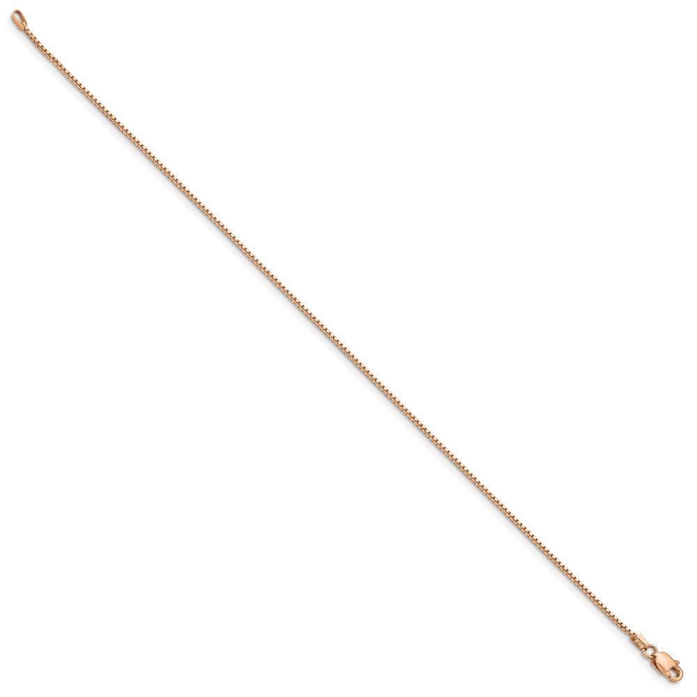 14K Rose Gold 7 inch .95mm Box Link Bracelet