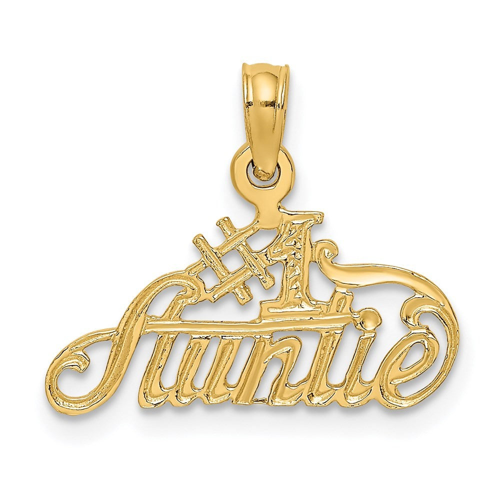 14k Yellow Gold #1 AUNTIE Charm