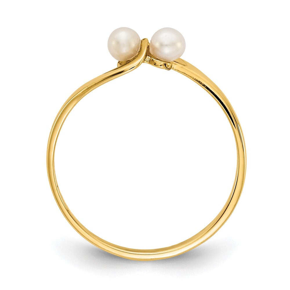 14K Yellow Gold 3mm FW Cultured Pearl ring