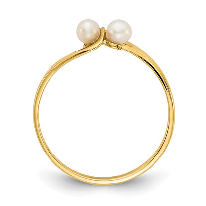 14K Yellow Gold 3mm FW Cultured Pearl ring