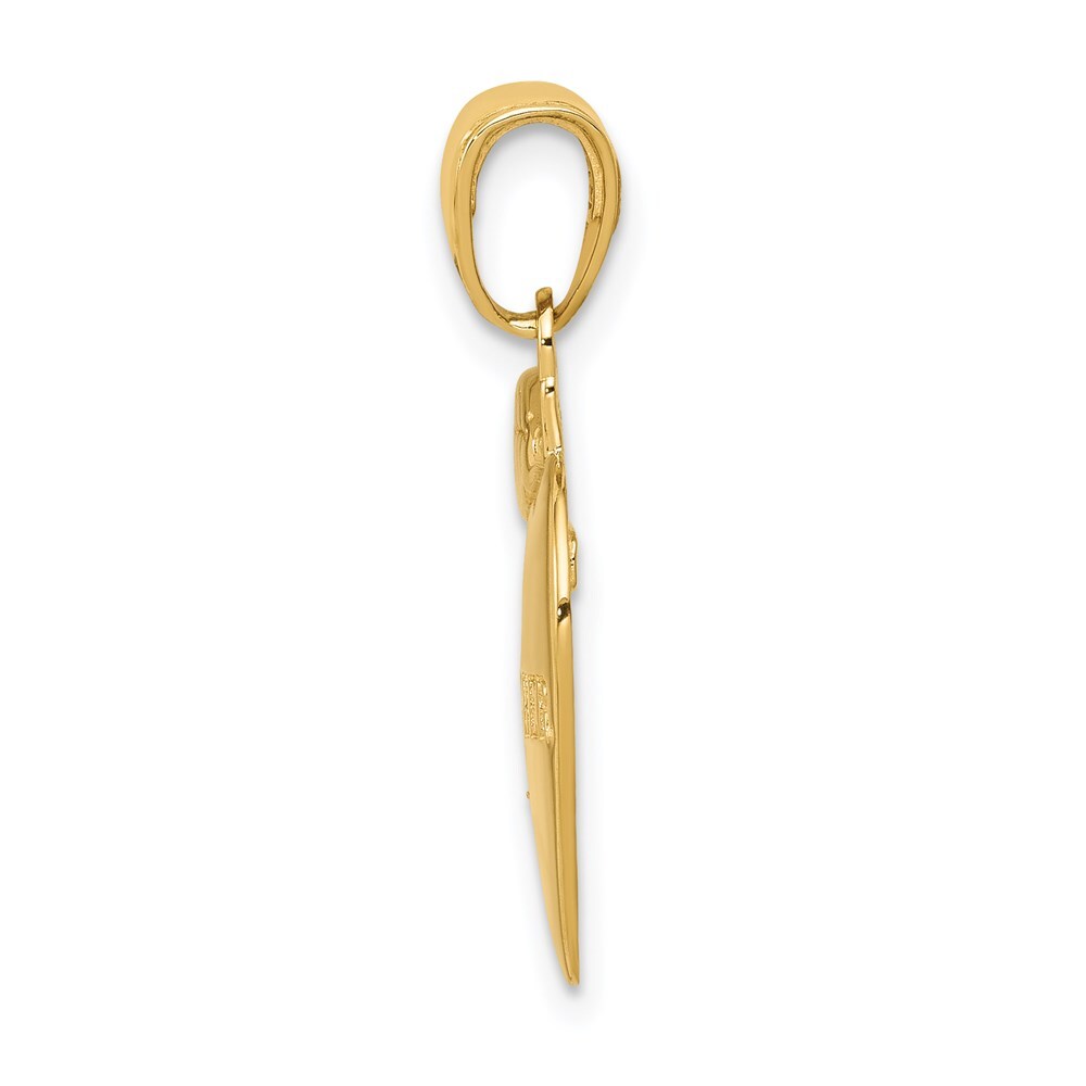 14k Yellow Gold #1 TEACHER Apple Pendant for Women