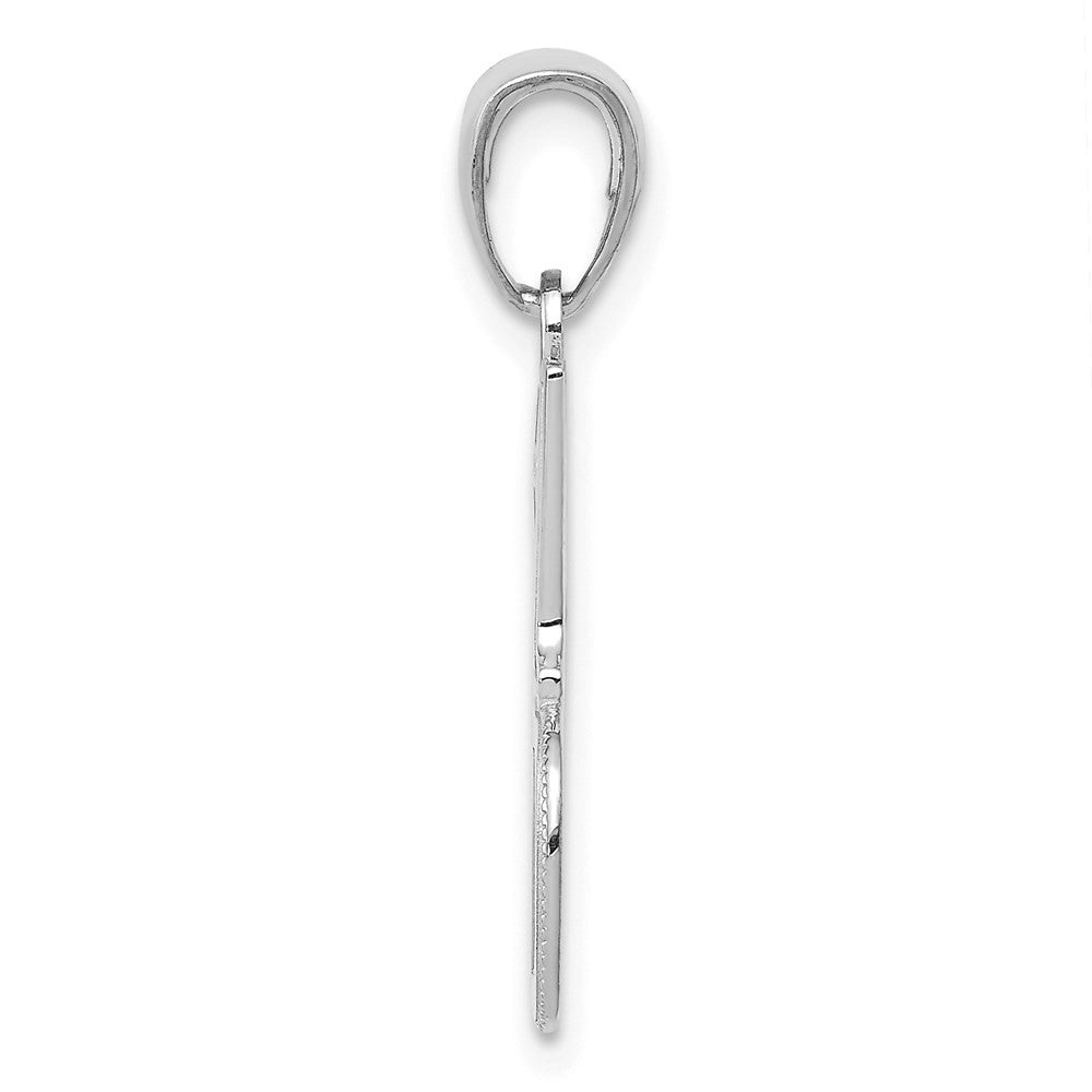 14K White Gold #1 DAD Charm