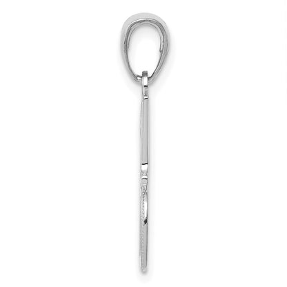 14K White Gold #1 DAD Charm