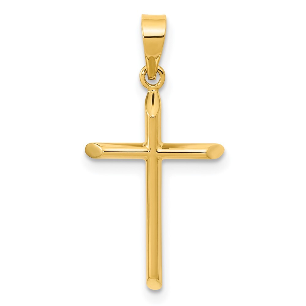 14k Yellow Gold Polished Cross Pendant