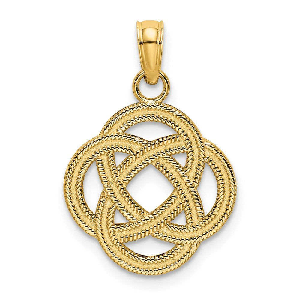 14k Yellow Gold Small Celtic Eternity Knot Circle Charm