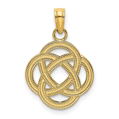 14k Yellow Gold Small Celtic Eternity Knot Circle Charm
