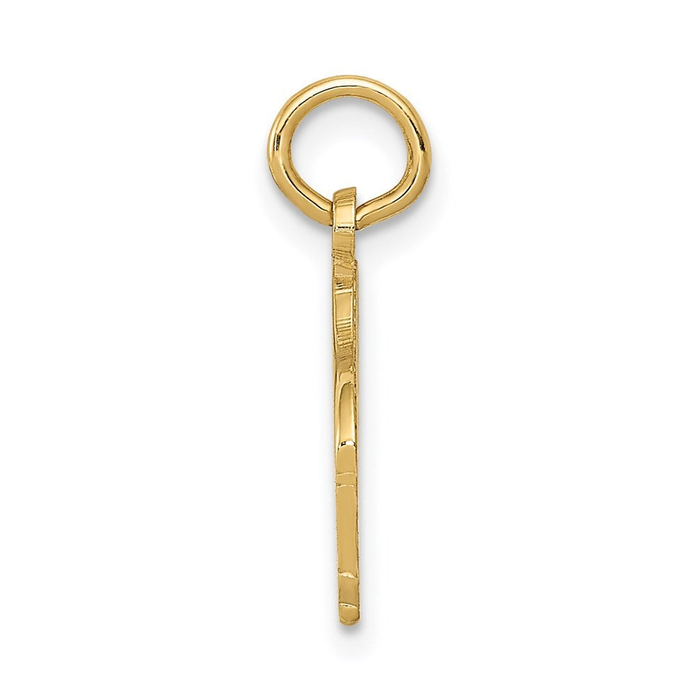 14k Yellow Gold Piano Charm Pendant