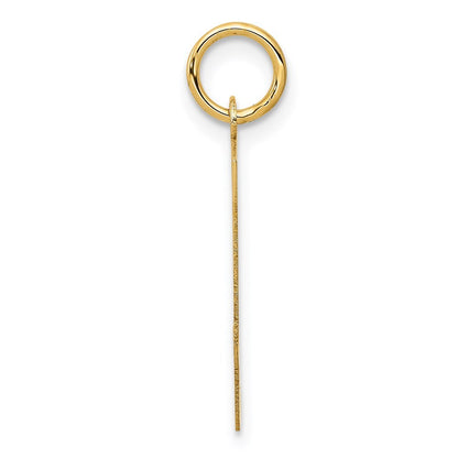 14k Yellow Gold Script Letter Y Initial Charm Pendant for Women