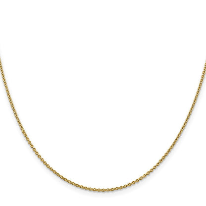 14k Yellow Gold 22 inch 1.4mm Forzantine Cable Chain Necklace