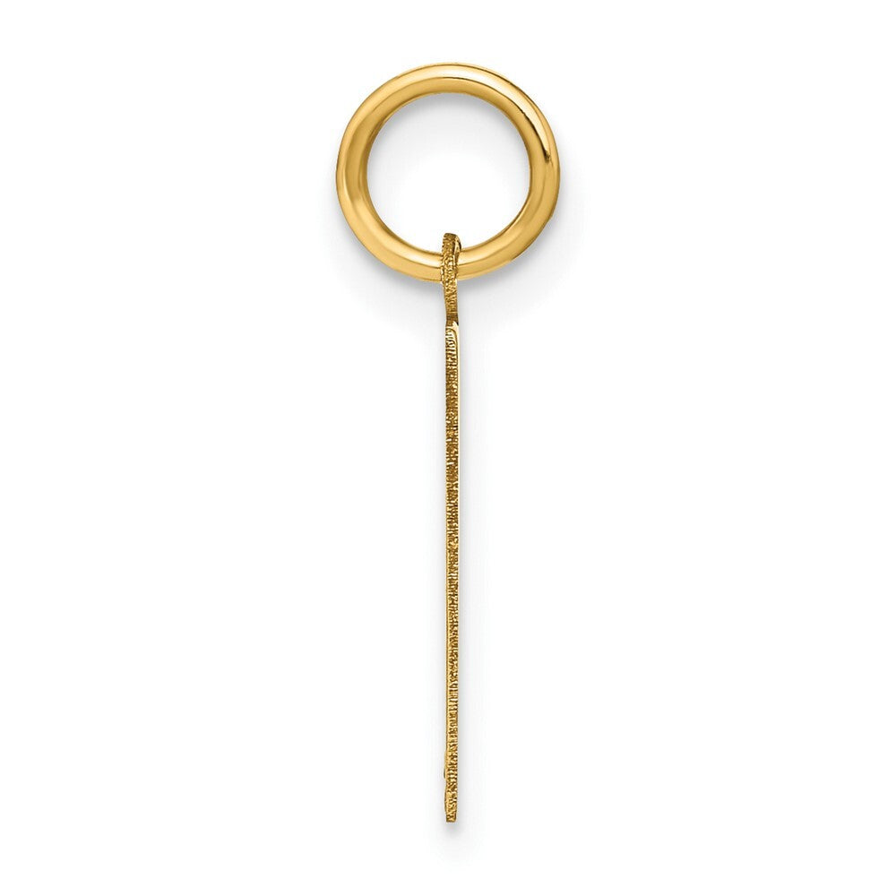 14k Yellow Gold Letter H Initial Pendant for Women