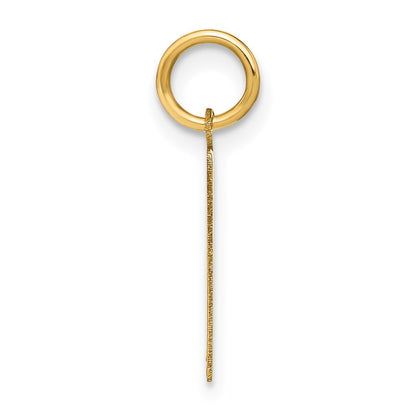 14k Yellow Gold Letter H Initial Pendant for Women