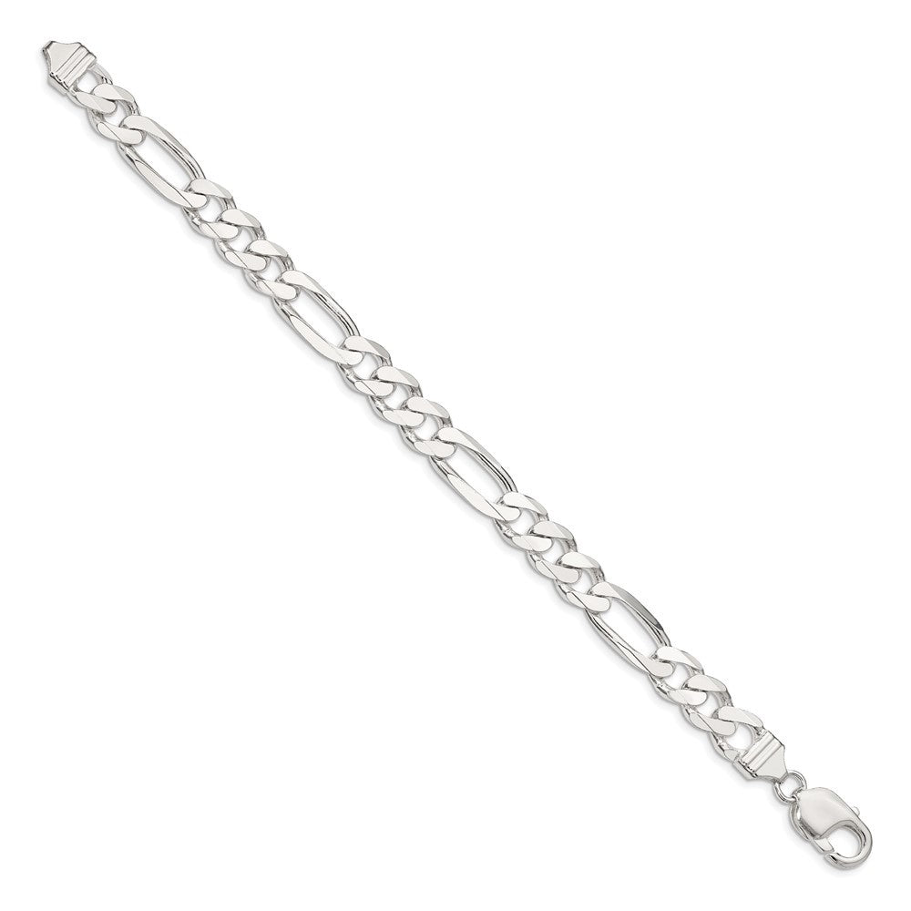 Sterling Silver 9mm Figaro Chain Bracelet